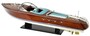 Casa Padrino Luxus Deko Speedboot mit Massivholz St�nder 87 cm - Handgefertigtes Deko Boot - Holzboot - Modellboot - Rennboot - Deko Accessoires