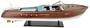Casa Padrino Luxus Deko Speedboot mit Massivholz St�nder 87 cm - Handgefertigtes Deko Boot - Holzboot - Modellboot - Rennboot - Deko Accessoires