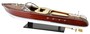 Casa Padrino Luxus Deko Speedboot mit Massivholz St�nder 87 x H. 26 cm - Handgefertigtes Deko Boot - Holzboot - Modellboot - Rennboot