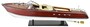 Casa Padrino Luxus Deko Speedboot mit Massivholz St�nder 87 x H. 26 cm - Handgefertigtes Deko Boot - Holzboot - Modellboot - Rennboot