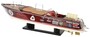 Casa Padrino Luxus Deko Speedboot mit Massivholz St�nder 87 cm - Handgefertigtes Deko Boot - Holzboot - Modellboot - Rennboot - Deko Accessoires