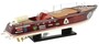 Casa Padrino Luxus Deko Speedboot mit Massivholz St�nder 87 cm - Handgefertigtes Deko Boot - Holzboot - Modellboot - Rennboot - Deko Accessoires