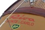 Casa Padrino Luxus Deko Speedboot mit Massivholz St�nder 87 cm - Handgefertigtes Deko Boot - Holzboot - Modellboot - Rennboot - Deko Accessoires