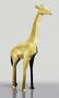Casa Padrino XXL Deko Skulptur Giraffe Schwarz / Gold H. 200 cm - Abstrakte Garten Deko Figur