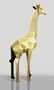 Casa Padrino XXL Deko Skulptur Giraffe Schwarz / Gold H. 200 cm - Abstrakte Garten Deko Figur