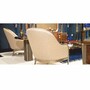 Casa Padrino Luxus Sessel Grau / Gold H. 102 cm - Wohnzimmer & Hotel M�bel