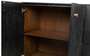 Casa Padrino Luxus Designer Sideboard Schwarz 172,5 x 50 x H. 107,5 cm - Massivholz Schrank mit 4 T�ren - Schlafzimmer Schrank - Wohnzimmer Schrank - B�ro Schrank - Luxus M�bel