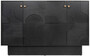 Casa Padrino Luxus Designer Sideboard Schwarz 172,5 x 50 x H. 107,5 cm - Massivholz Schrank mit 4 T�ren - Schlafzimmer Schrank - Wohnzimmer Schrank - B�ro Schrank - Luxus M�bel