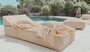 Casa Padrino Luxus Gartenliege / Poolliege Beige 180 x 80 cm
