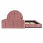 Casa Padrino Luxus Doppelbett Rosa 120 x 200 cm - Schlafzimmer M�bel