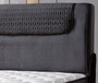Casa Padrino Luxus Doppelbett Schwarz / Wei� / Gold 180 x 200 cm - Massivholz Bett mit Kopfteil und Matratze - Schlafzimmer M�bel - Hotel M�bel - Luxus M�bel - Luxus Einrichtung