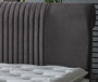 Casa Padrino Luxus Doppelbett Grau / Wei� / Dunkelbraun 180 x 200 cm - Massivholz Bett mit Kopfteil und Matratze - Schlafzimmer M�bel - Hotel M�bel - Luxus M�bel - Luxus Einrichtung