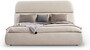Casa Padrino Luxus Doppelbett Creme / Gold 230 x 244 x H. 130 cm - Massivholz Bett mit Kopfteil - Schlafzimmer M�bel - Hotel M�bel - Luxus M�bel - Luxus Einrichtung