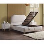 Casa Padrino Luxus Doppelbett mit Matratze und LED Beleuchtung Beige / Braun 180 x 200 cm - Hotel M�bel - Schlafzimmer M�bel