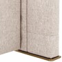 Casa Padrino Luxus Doppelbett Naturfarben / Messing / Schwarzgrau 180 x 210 cm - Schlafzimmer M�bel