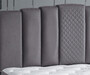 Casa Padrino Luxus Doppelbett Grau / Wei� / Silber 180 x 200 cm - Massivholz Bett mit Kopfteil und Matratze - Schlafzimmer M�bel - Hotel M�bel - Luxus M�bel - Luxus Einrichtung