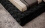Casa Padrino Luxus Chesterfield Samt Doppelbett mit Matratze Schwarz - Verschiedene Gr��en