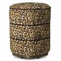 Casa Padrino Luxus Hocker Leopard / Bronze H. 54 cm - Luxus Hotel M�bel