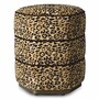 Casa Padrino Luxus Hocker Leopard / Bronze H. 54 cm - Luxus Hotel M�bel