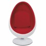 Casa Padrino Luxus Drehsessel Wei� / Rot H. 133 cm - Luxus M�bel