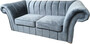 Casa Padrino Luxus 2er Sofa Hellgrau 170 cm - Chesterfield M�bel Grau 