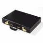 Casa Padrino Luxus Echtleder Backgammon Aktenkoffer Schwarz - Luxus Accessoires