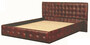 Casa Padrino Luxus Echtleder Bett Weinrot 180 x 200 cm - Chesterfield M�bel 