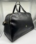 Casa Padrino Luxus Echtleder Reisetasche Schwarz / Gold 50 cm - Made in Italy