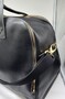 Casa Padrino Luxus Echtleder Reisetasche Schwarz / Gold 50 cm - Made in Italy