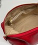 Casa Padrino Luxus Echtleder Kosmetiktasche Rot / Gold 28 cm - Made in Italy