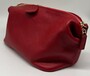 Casa Padrino Luxus Echtleder Kosmetiktasche Rot / Gold 28 cm - Made in Italy