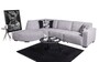 Casa Padrino Luxus Ecksofa Grau / Schwarz 290 x 215 cm - Wohnzimmer & Hotel M�bel