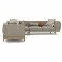 Casa Padrino Luxus Ecksofa Grau / Messing 315 cm - Wohnzimmer & Hotel M�bel