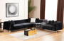 Casa Padrino Luxus Chesterfield Ecksofa Schwarz / Gold 310 x 270 x H. 70 cm - Chesterfield Wohnzimmer Sofa - Wohnzimmer M�bel - Luxus Chesterfield M�bel - Luxus Wohnzimmer Einrichtung