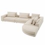 Casa Padrino Luxus Ecksofa Beige / Schwarz 388 x 360 cm - Modulares Wohnzimmer Sofa - Luxus M�bel