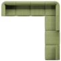 Casa Padrino Luxus Ecksofa Gr�n 360 x 360 cm - Modulares Wohnzimmer Sofa - Luxus Wohnzimmer M�bel