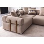 Casa Padrino Luxus Ecksofa Grau / Braun 390 cm - Modulares Wohnzimmer Sofa