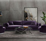 Casa Padrino Luxus Sofa Lila / Silber 300 x 102 x H. 61 cm - Wohnzimmer Sofa mit dekorativen Kissen - Luxus Wohnzimmer M�bel