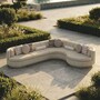 Casa Padrino Luxus Ecksofa Rechte Seite Creme 335 x 281 cm - Modulares Beton Sofa