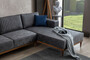 Casa Padrino Luxus Ecksofa Grau / Braun 265 x 180 x H. 70 cm - Elegantes Wohnzimmer Sofa - Luxus M�bel