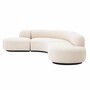 Casa Padrino Luxus Ecksofa Creme / Schwarz 300 x 257 x H. 70 cm - Wohnzimmer & Hotel M�bel