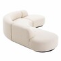 Casa Padrino Luxus Ecksofa Creme / Schwarz 300 x 257 x H. 70 cm - Wohnzimmer & Hotel M�bel