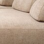 Casa Padrino Luxus Sofa Sandfarben / Schwarz - Modulares 2-Teiliges Wohnzimmer Sofa