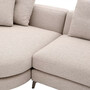 Casa Padrino Luxus Ecksofa Sandfarben / Schwarz 410 x 320 x H. 65 cm - Wohnzimmer Sofa mit Kissen - Wohnzimmer M�bel - Wohnzimmer Einrichtung - Luxus M�bel - Luxus Einrichtung