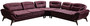 Casa Padrino Luxus Ecksofa Lila / Dunkelbraun 318 x 293 x H. 85 cm - Wohnzimmer Sofa mit verstellbaren R�ckenlehnen - Wohnzimmer M�bel