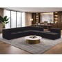 Casa Padrino Luxus Ecksofa Schwarz 360 x 360 cm - Modulares Wohnzimmer Sofa