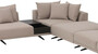 Casa Padrino Luxus Ecksofa Sandfarben / Bronze 340 x 292 x H. 64 cm - Edles Wohnzimmer Sofa mit Kissen - Luxus M�bel - Luxus Qualit�t