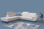 Casa Padrino Luxus Ecksofa mit verstellbaren R�ckenlehnen Creme / Silber 305 x 260 cm