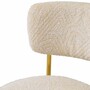 Casa Padrino Luxus Edelstahl Barstuhl Creme / Messing H. 104 cm - Luxus Bar M�bel