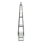 Casa Padrino Luxus Edelstahl Etagere Silber 28 x 28 x H. 168 cm - Obelisk mit 4 Glasb�den 